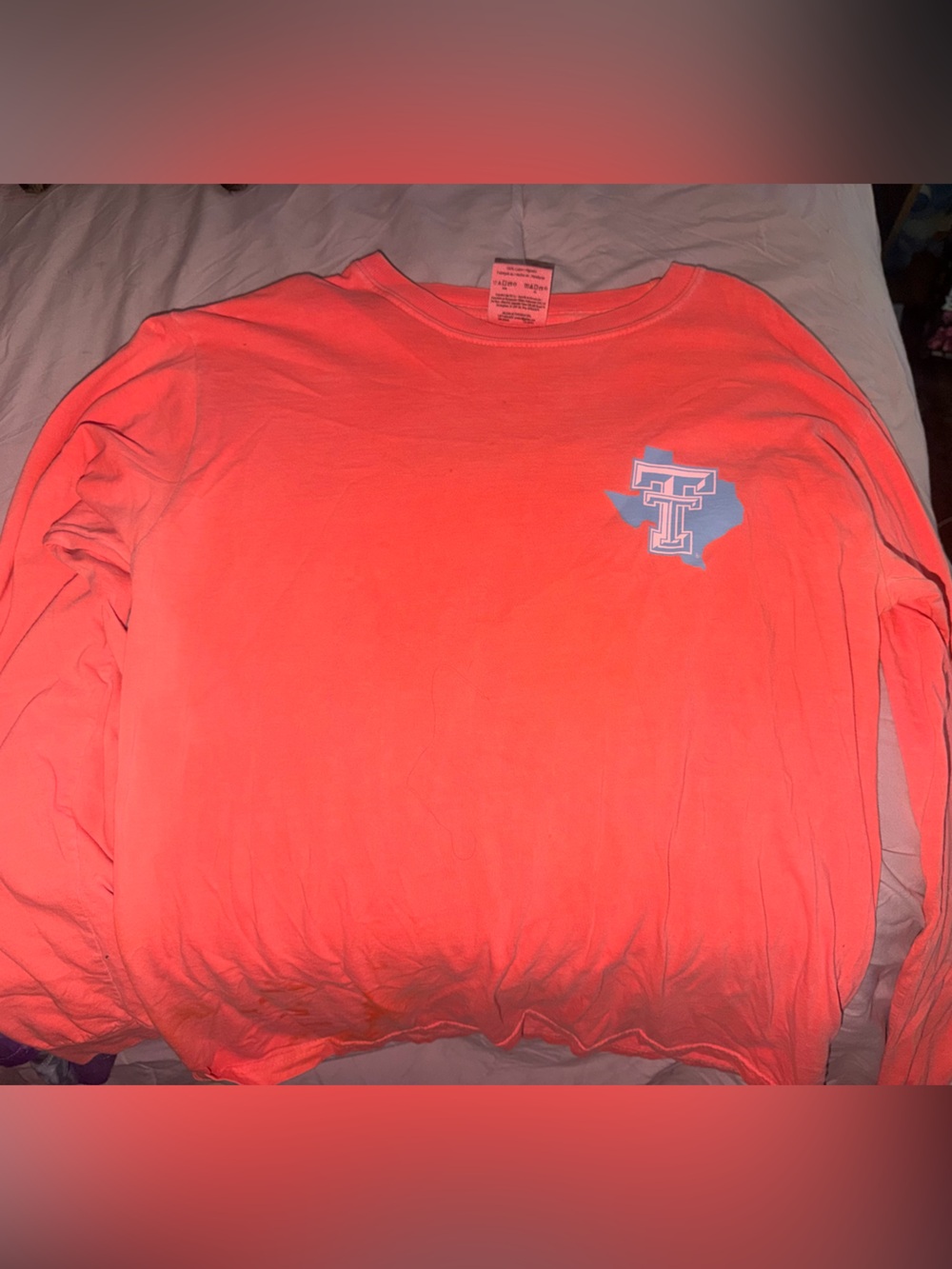 Comfort Colors Coral-Orange Long Sleeve Tee